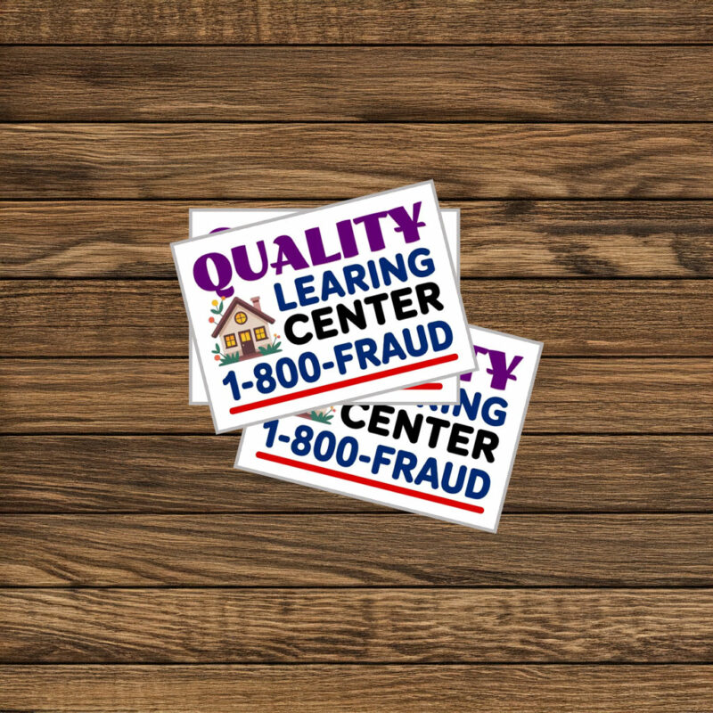 Funny Day Care Quality Learing Center Sticker