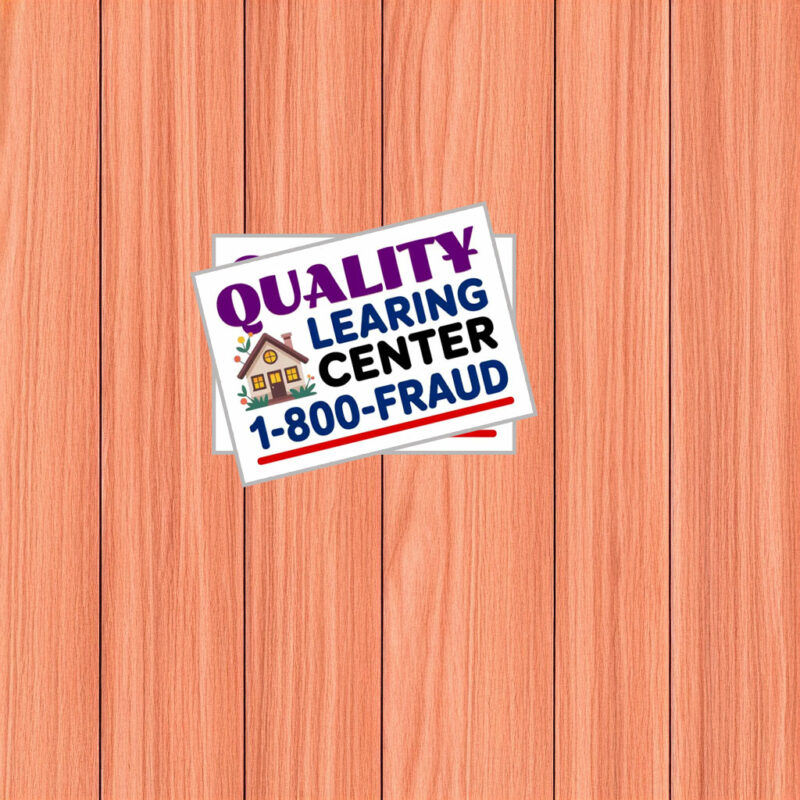 Funny Day Care Quality Learing Center Sticker