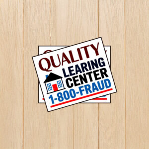 Funny Quality Learing Center 1-800-FRAUD Sticker