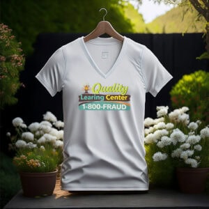 Nick Shirley Quality Learing Center V-Neck T-Shirt