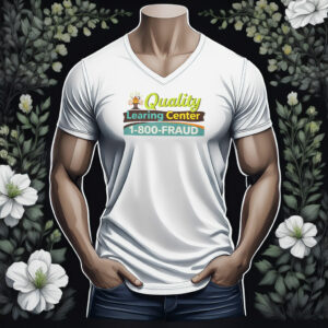 Nick Shirley Quality Learing Center V-Neck T-Shirt