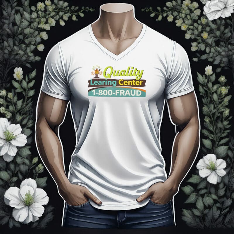 Nick Shirley Quality Learing Center V-Neck T-Shirt