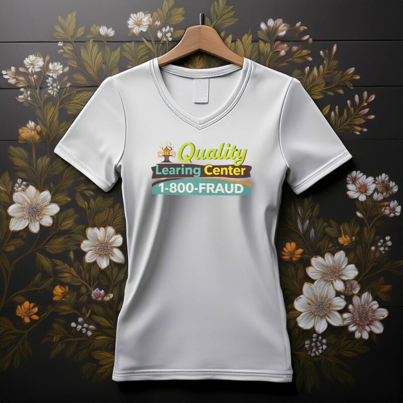 Nick Shirley Quality Learing Center V-Neck T-Shirt