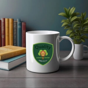 Quality LEARING Center “Learning Fraud” Logo Mug