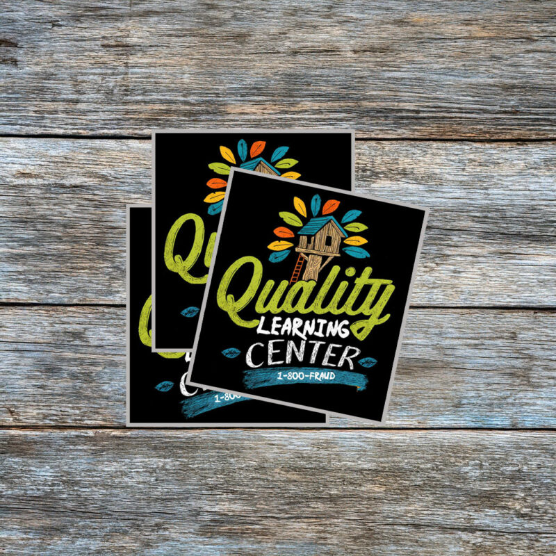 Quality Learing Center 1-800-FRAUD Graphic Sticker