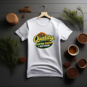 Quality Learing Center 1-800-Fraud Logo Shirt