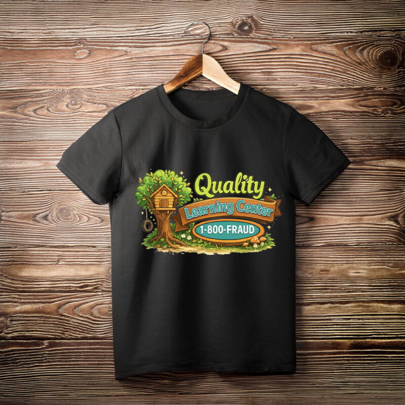 Quality Learing Center 1-800-Fraud Tee