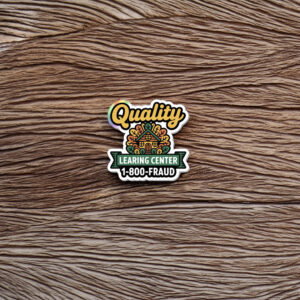 Quality Learing Center No Kids All Fraud Sticker