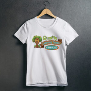 Quality Learning Center 1-800-FRAUD Funny Political Parody Shirt