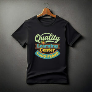 Quality Learning Center 1-800-Fraud Logo T-Shirt
