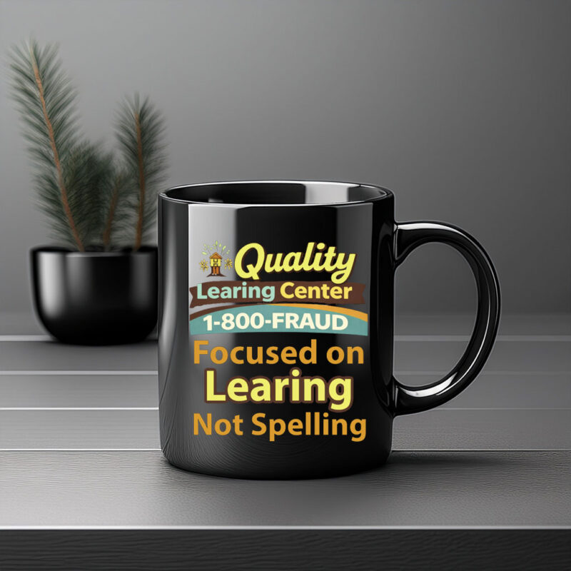 Quality Learning Center 1-800-Fraud Mug