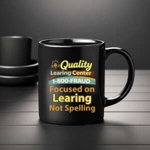 Quality Learning Center 1-800-Fraud Mug