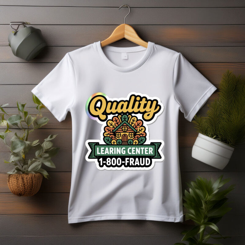 Quality Learning Center No Kids All Fraud Tee